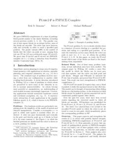 Push-2-F is PSPACE-Complete Erik D. Demaine∗ Robert A. Hearn†  Michael Hoffmann‡