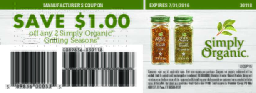 SO Coupon Grilling 2015 $1 Off Any2 x7