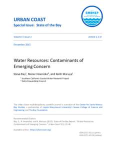 URBAN COAST Special Issue: State of the Bay Volume 5 Issue 1 Article 1.3.0