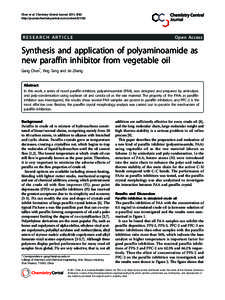 Chen et al. Chemistry Central Journal 2011, 5:82 http://journal.chemistrycentral.com/contentRESEARCH ARTICLE  Open Access