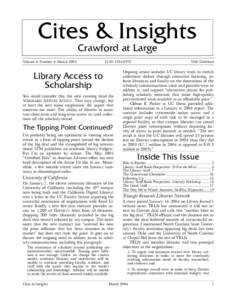 Cites & Insights Crawford at Large Volume 4, Number 4: MarchISSN