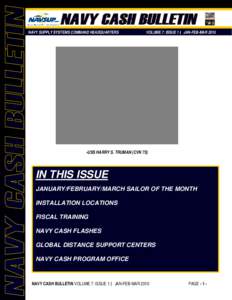 NAVY SUPPLY SYSTEMS COMMAND HEADQUARTERS  VOLUME 7: ISSUE 1 | JAN-FEB-MAR[removed]USS HARRY S. TRUMAN (CVN 75)