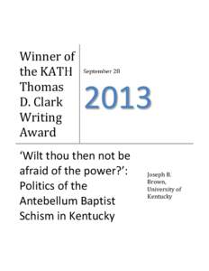 Microsoft Word - Thomas D  Clark Writing Award submission.docx