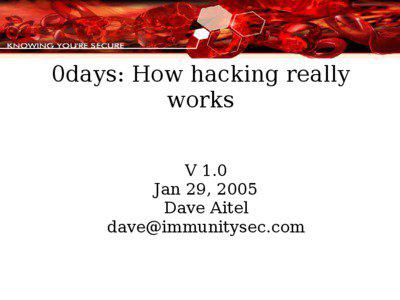 0days: How hacking really works V 1.0