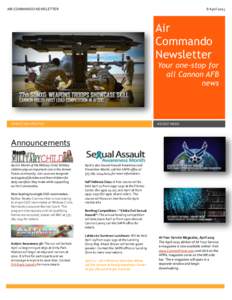 AIR COMMANDO NEWSLETTER  8 April 2015 Air Commando
