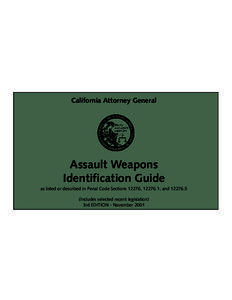 Assault Weapon Identification Guide 2000