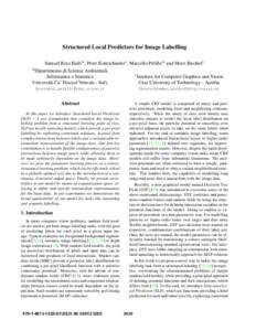 Structured Local Predictors for Image Labelling
