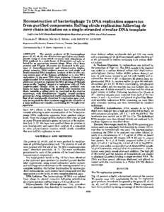 Proc. Nat. Acad. Sci. USA Vol. 72, No. 12, pp[removed], December 1975 Biochemistry  Reconstruction of bacteriophage T4 DNA replication apparatus
