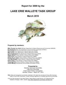 Sander / Sport fish / Walleye / Yellow perch / Lake Erie / Stock assessment / ADMB / Fish mortality / Fish / Fisheries science / Fauna of the United States