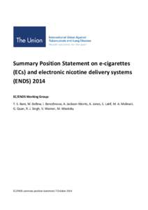 The Union Summary Position Statement ECs  ENDS 2014
