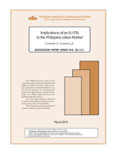Implications of an EU FTA to the Philippine Labor Market