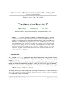 Transformation Rules for Z