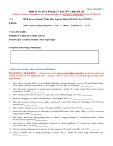 HISTORIC PROPERTY FIELD INVENTORY / 36 CFR 800 COMPLIANCE REPORT