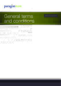 General terms and conditions Effective from 6 April 2016  Contents