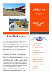 Airborne Newsletter March/ April 2016
