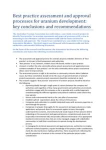 Submission 4 - Attachment 2 - Australian Uranium Association - Mineral and Energy Resouce Exploration - Public inquiry