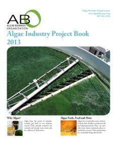 Algae Biomass Organization www.algaebiomass.org[removed]Algae Industry Project Book 2013