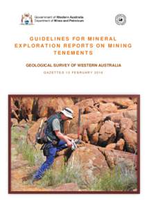 WAMEX: Guidelines for Mineral Exploration Reports on mining tenements - 9 December 2015