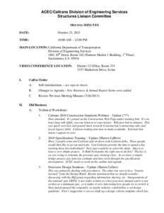 DRAFT Minutes-ACEC-Caltrans DES Liaison Comm Meeting[removed]