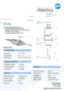 inline process density and viscosity monitoring SRV-50K Wide range inline process viscometer