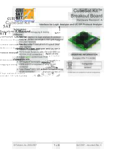 TM  CubeSat Kit™ Breakout Board Hardware Revision: A