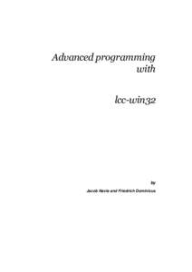 Advanced programming with lcc-win32 by Jacob Navia and Friedrich Dominicus