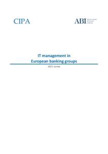 IT management in the major European banking groups