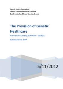 The Provision of Genetic Healthcare