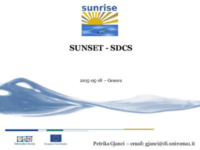 SUNSET - SDCS – Genova Petrika Gjanci – email: 