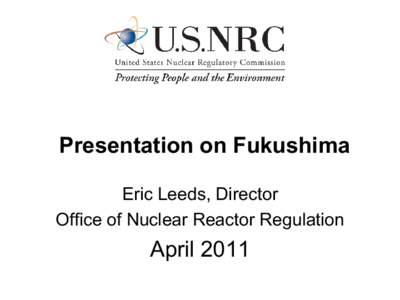 Presentation on Fukushima to NGA Center for Best Practices
