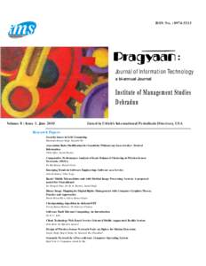 ims  ISSN No. : Journal of Information Technology a bi-annual Journal