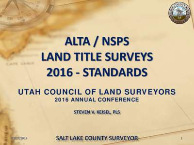 Surveying / Land management / Land use / Alta / County surveyor / Government / Salt Lake County /  Utah / Economy