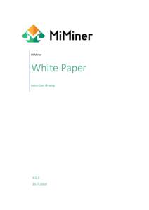 MiMiner  White Paper Initial Coin Offering  v.1.4