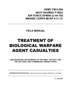 ARMY FMNAVY NAVMED P-5042 AIR FORCE AFMAN (IMARINE CORPS MCRP 4-11.1C  FIELD MANUAL
