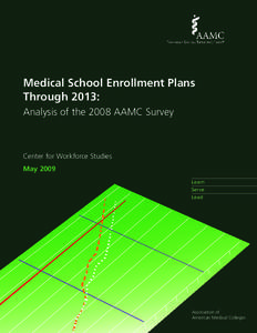 Medical School Enrollment Plans Through 2013: Analysis of the 2008 AAMC Survey Center for Workforce Studies May 2009