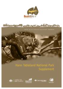 Bush Blitz Species Discovery Program  Hann Tableland National Park Supplement  Australian Biological
