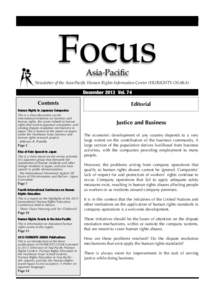  FOCUS ASIA-PACIFIC
  APRIL 2010 VOLUME 59 Focus Asia-Pacific
