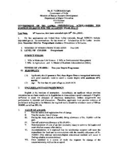 No. F[removed]ES.4 (pt) Government oflndia Ministry of Human Resource Development Department of Higher Education ES.4 Section