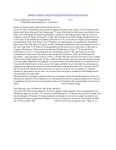 Southern Campaign American Revolution Pension Statements & Rosters Pension Application of Peter Gregg S38764 Transcribed and annotated by C. Leon Harris. [VA]