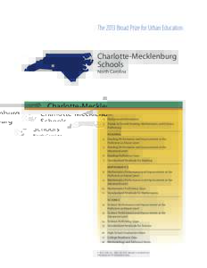 The 2013 Broad Prize for Urban Education  Charlotte-Mecklenburg Schools North Carolina