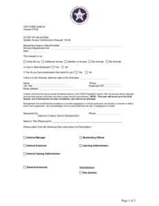 OSF Form 304ELM System Access Request