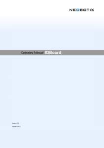 Operating Manual  IOBoard Version 1.2 October 2013