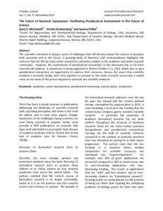 Postdoc Journal Vol. 2, No. 9, September2014 Journal of Postdoctoral Research www.postdocjournal.com