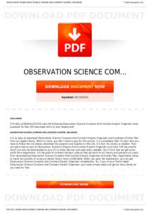 BOOKS ABOUT OBSERVATION SCIENCE COMPARE AND CONTRAST GRAPHIC ORGANIZER  Cityhalllosangeles.com OBSERVATION SCIENCE COM...