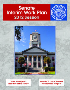 Florida Senate Interim Work Plan 2012 Session