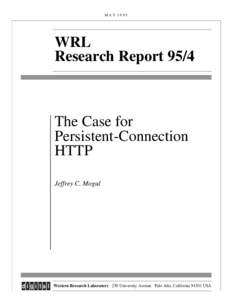 MAY[removed]WRL Research Report[removed]The Case for