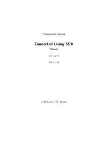 Connected Living  Connected Living SDK Manual  CC ACT