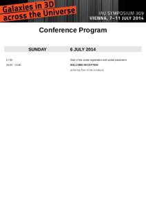 Conference Program SUNDAY 6 JULY:30