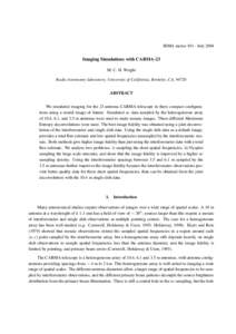 BIMA memo[removed]July[removed]Imaging Simulations with CARMA-23 M. C. H. Wright Radio Astronomy laboratory, University of California, Berkeley, CA, 94720 ABSTRACT