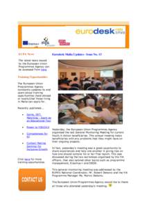 EUPA News  Eurodesk Malta Updates - Issue No. 13 The latest news issued by the European Union
